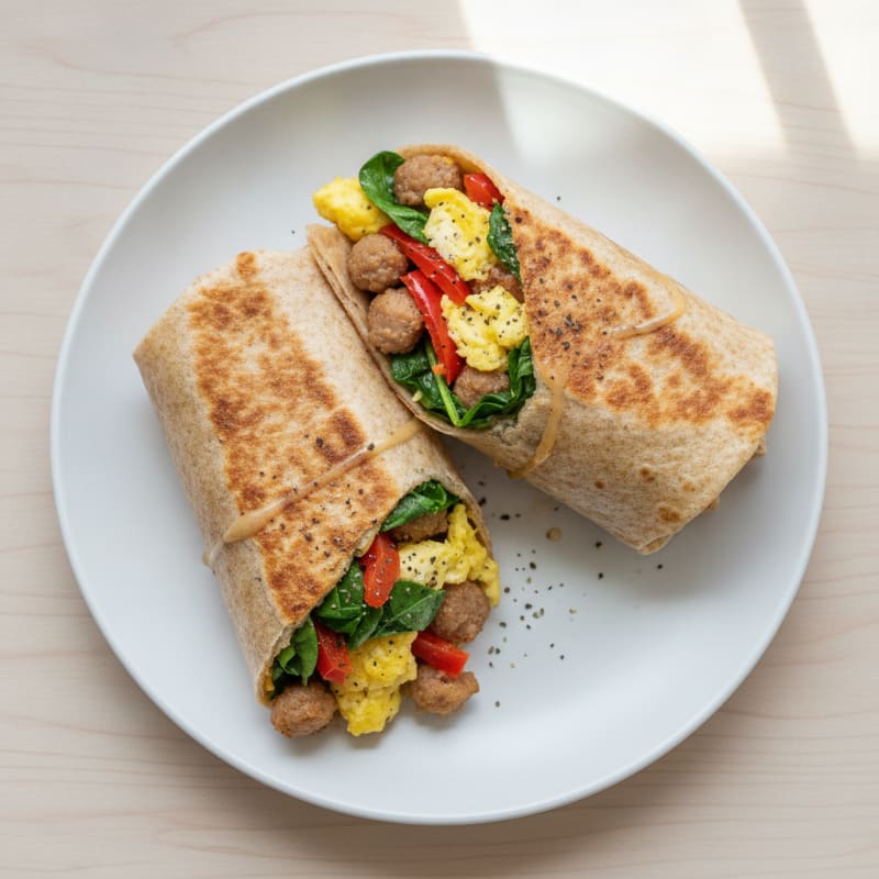 Sausage and Egg Breakfast Burrito