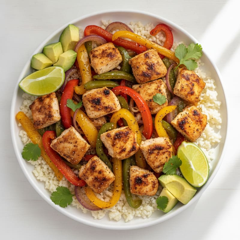 Sheet Pan Chicken Fajita Bowls