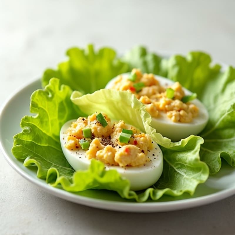 Creamy Egg Salad Lettuce Wraps