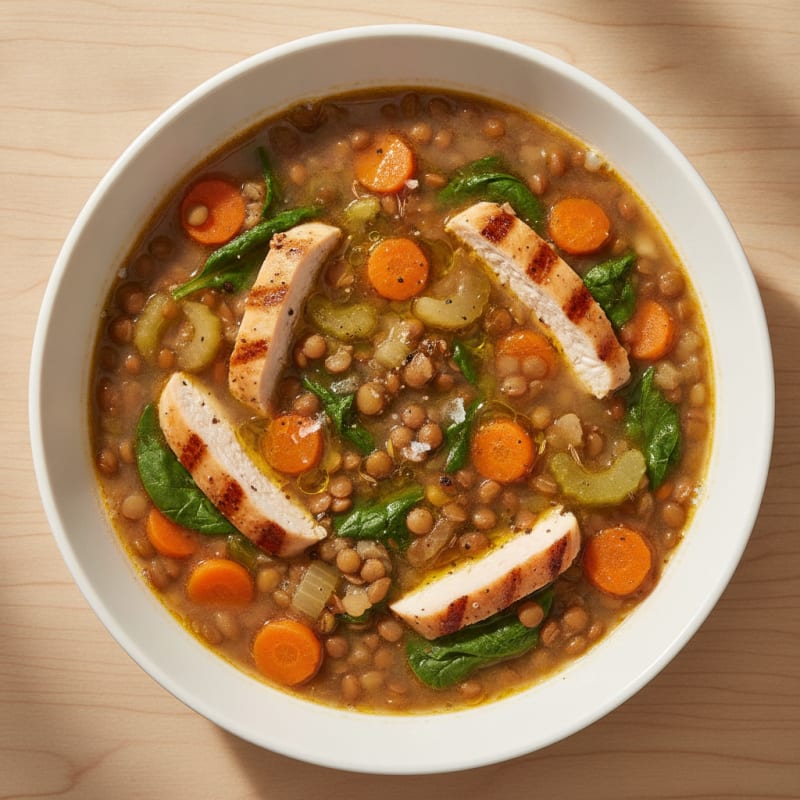 Hearty Lentil Soup with Garden Vegetables