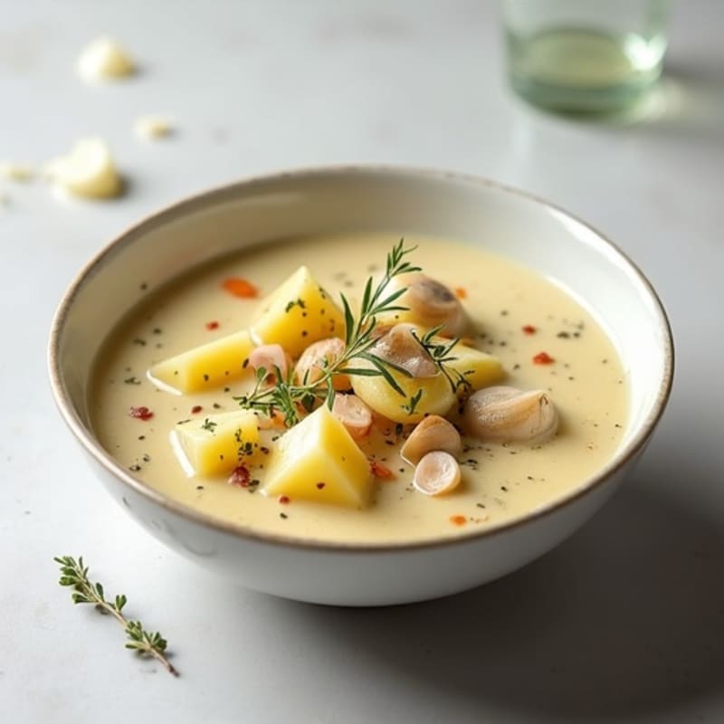 Healthy Creamy Clam and Potato Chowder