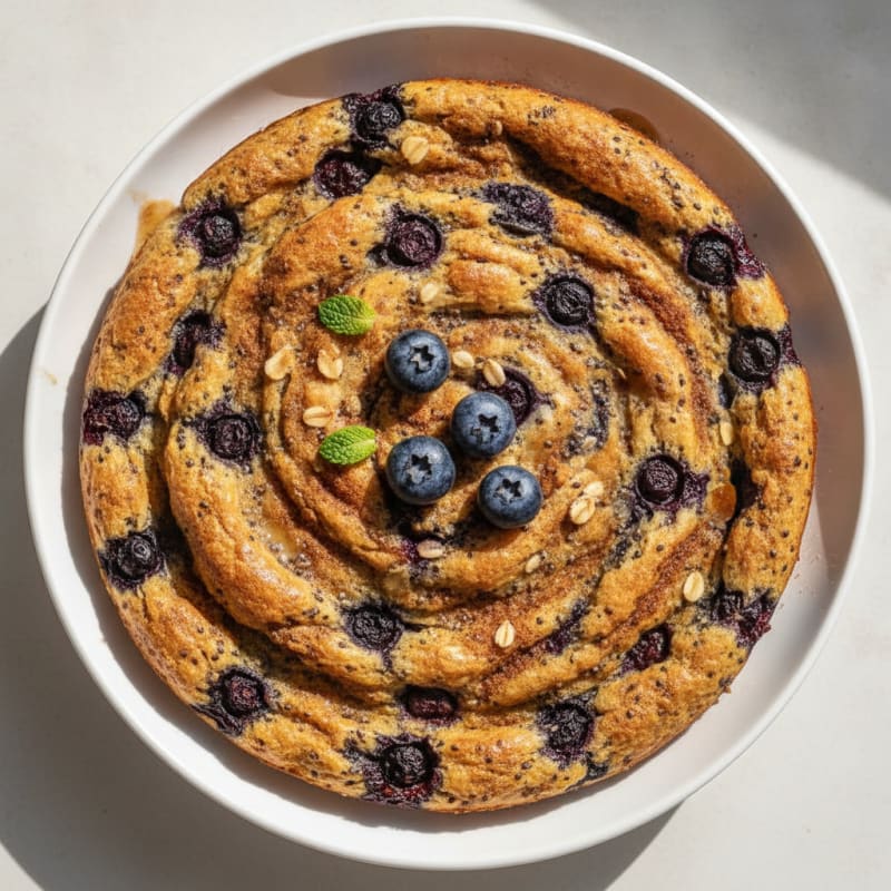 Baked Berry Chia Oat Pudding