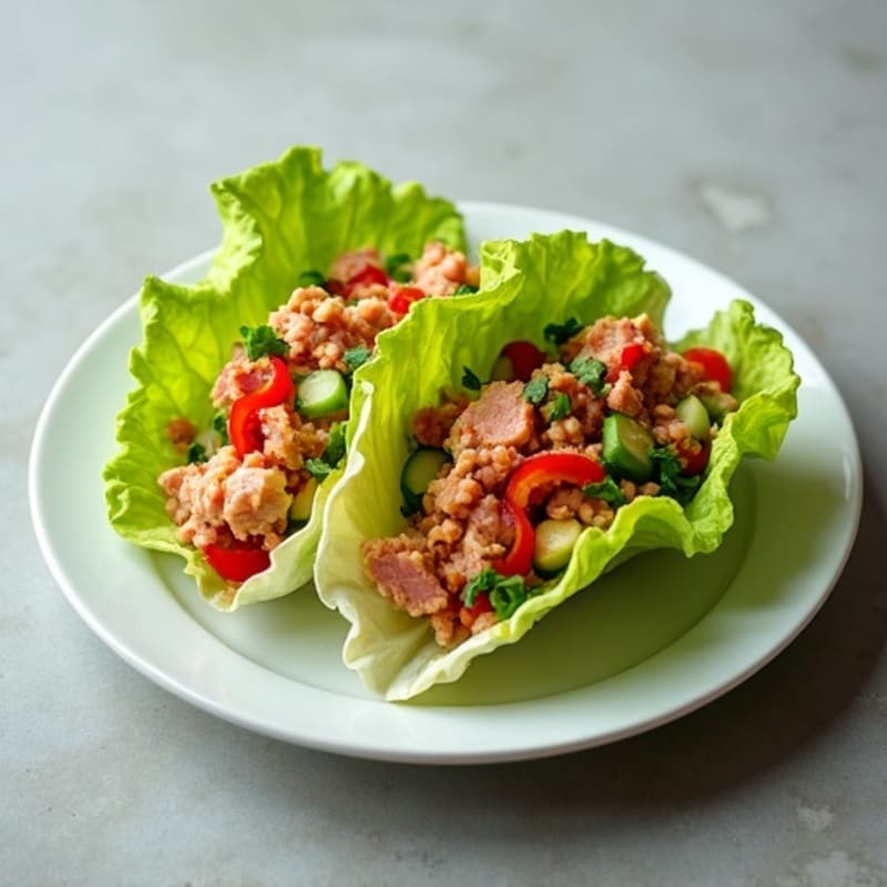 Fresh Spicy Tuna Lettuce Wraps