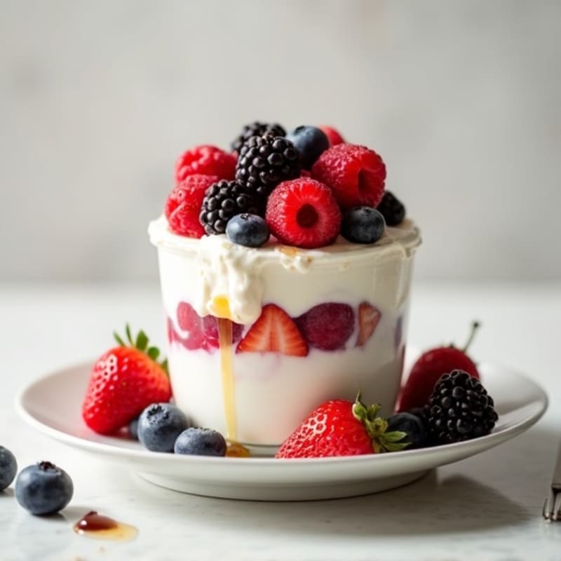 Creamy Greek Yogurt Protein Parfait with Mixed Berries