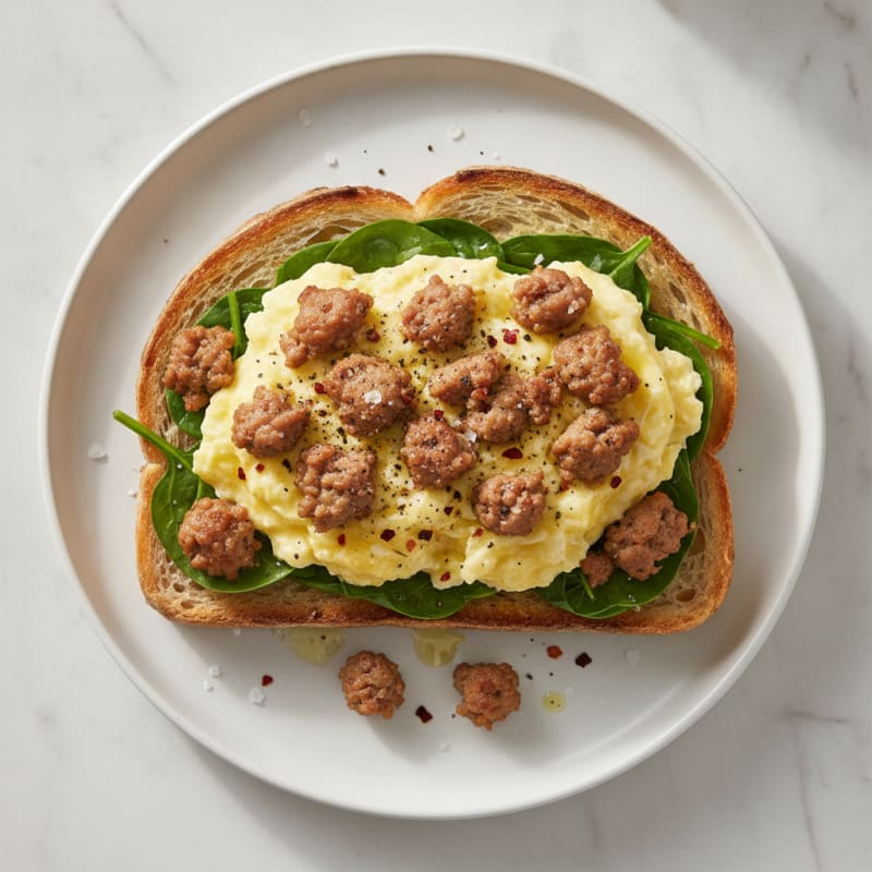 Sausage and Egg Sourdough Toast