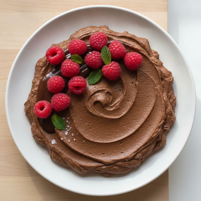 Chocolate Avocado Mousse with Berries