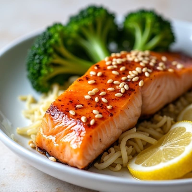 Ginger-Honey Glazed Salmon with Sesame