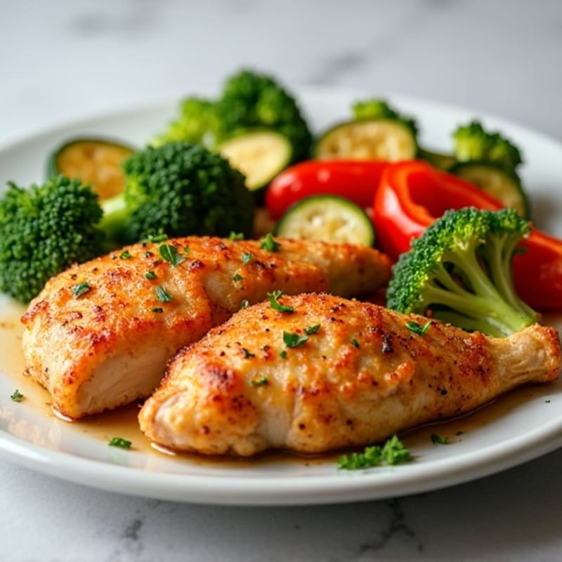 Crispy Baked Chicken with Roasted Vegetables