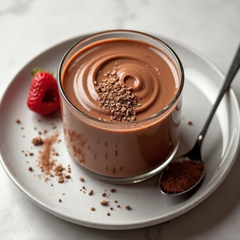 Chocolate Protein Pudding with Almond Butter Swirl