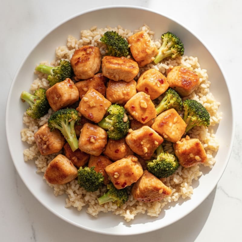Clean-Eating General Tso's Chicken with Broccoli