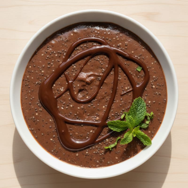 Chocolate Protein Pudding with Chia Seeds