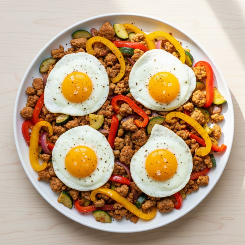 Sheet Pan Sausage and Egg Hash
