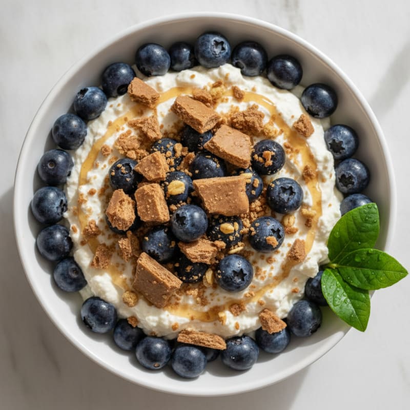 High-Protein Perfect Bar Yogurt Parfait with Blueberries