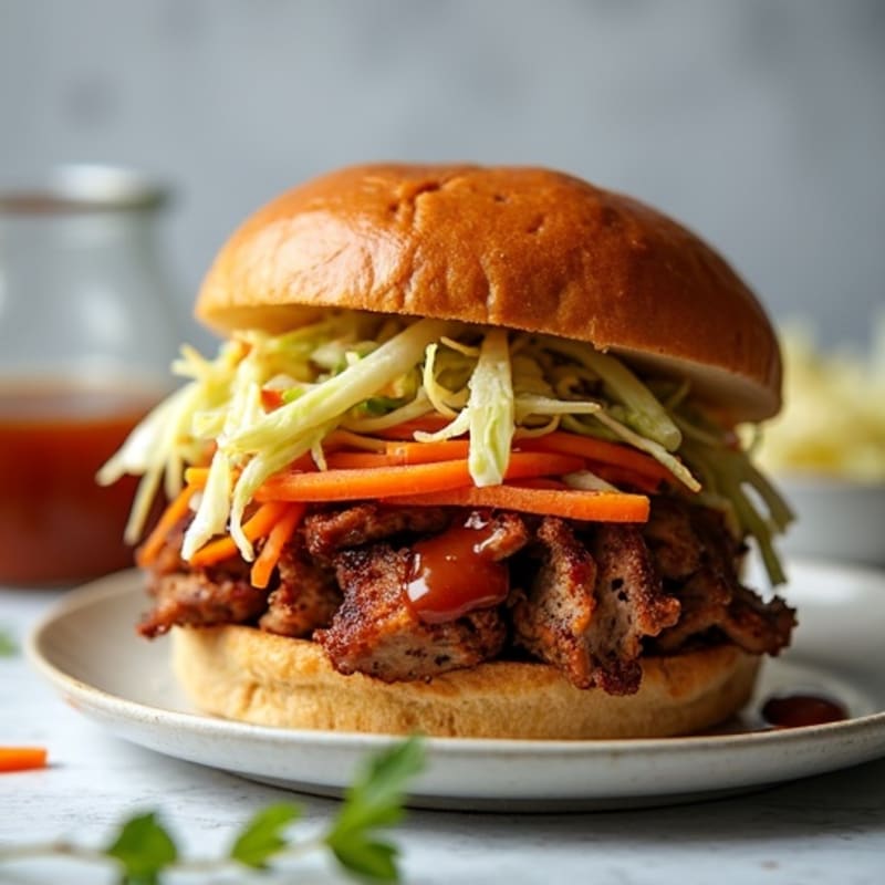 Smoky Pulled Pork with Tangy Slaw Sandwich