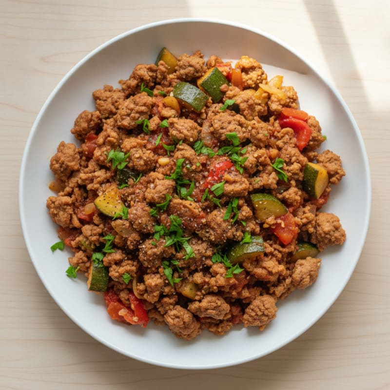 Savory Ground Turkey Skillet