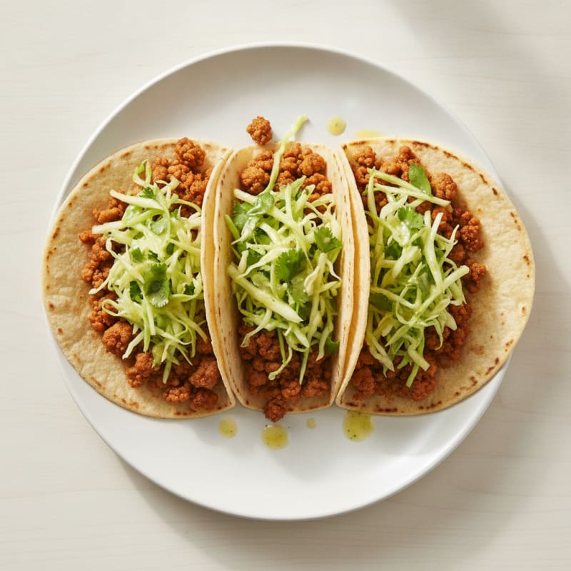 Ground Turkey Tacos with Crunchy Slaw