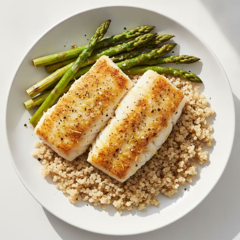 Lemon-Herb Baked Cod with Asparagus