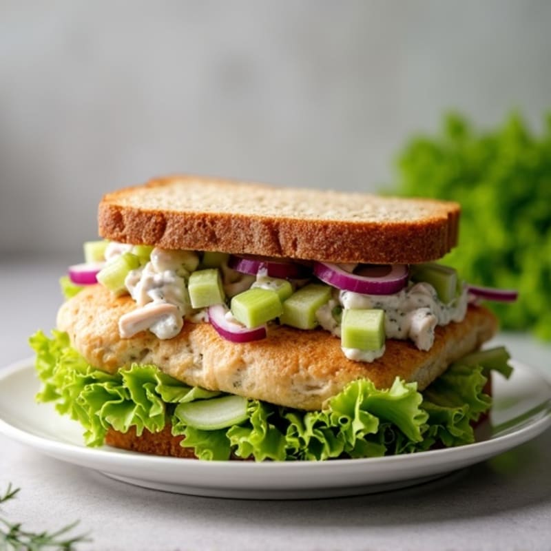 Herb-Roasted Chicken and Greek Yogurt Salad Sandwich
