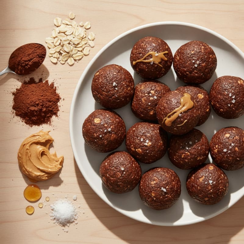 Chocolate Peanut Butter Protein Bites