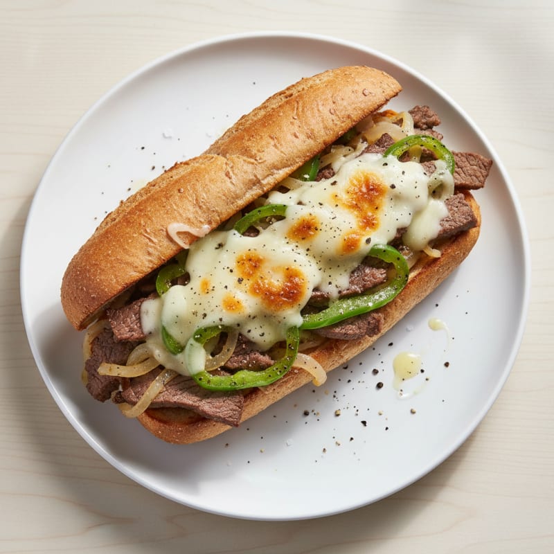 Classic Philly Cheesesteak Sandwich