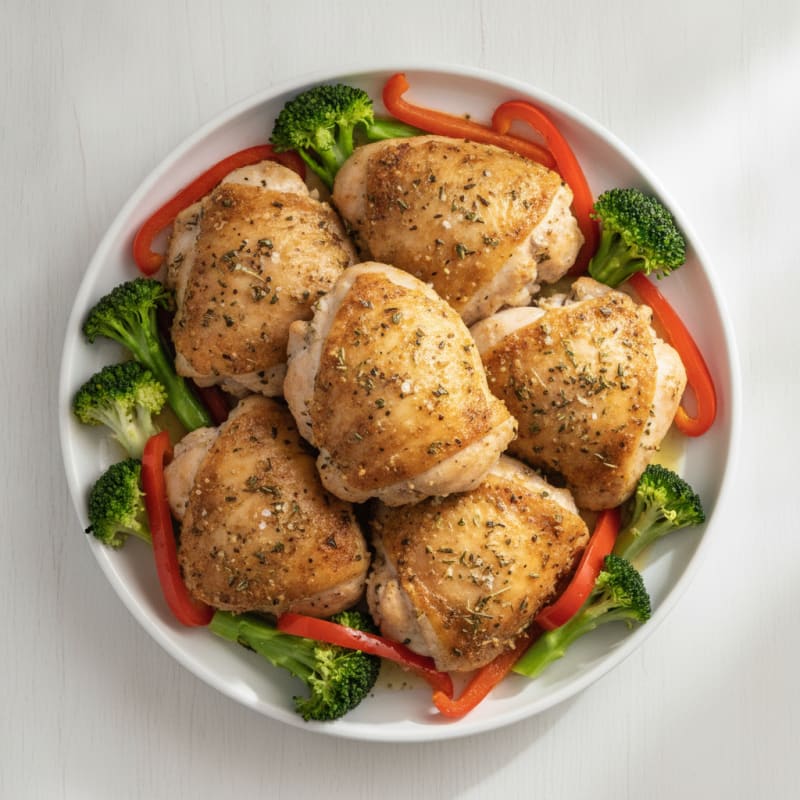 Garlic Herb Roasted Chicken Thighs