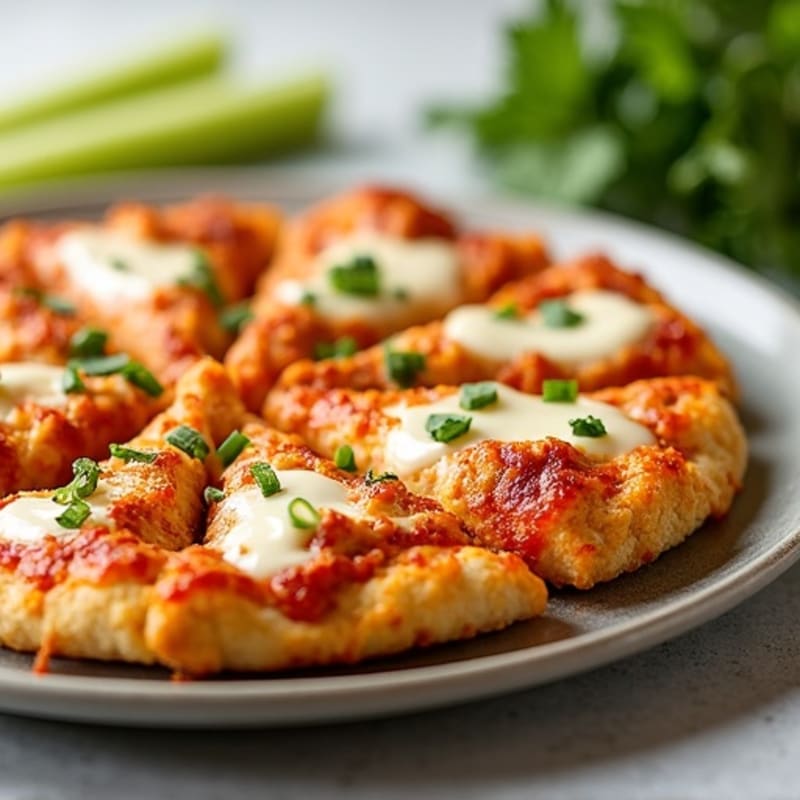 Crispy Buffalo Chicken Cauliflower Crust Pizza