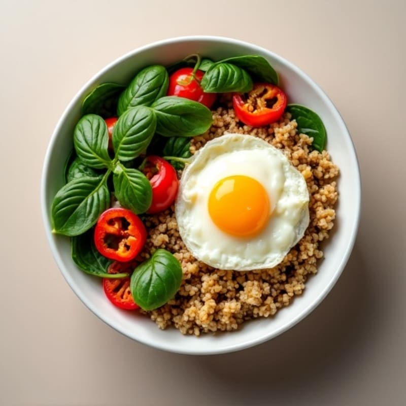 Egg and Spinach Quinoa Bowl