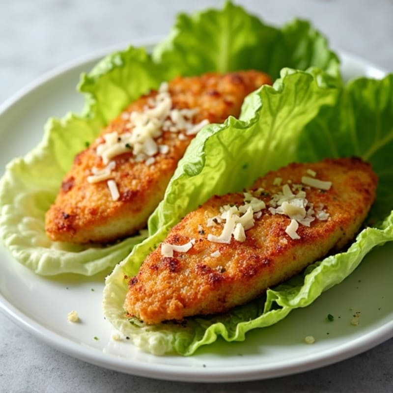 Crispy Chicken Caesar Lettuce Wraps