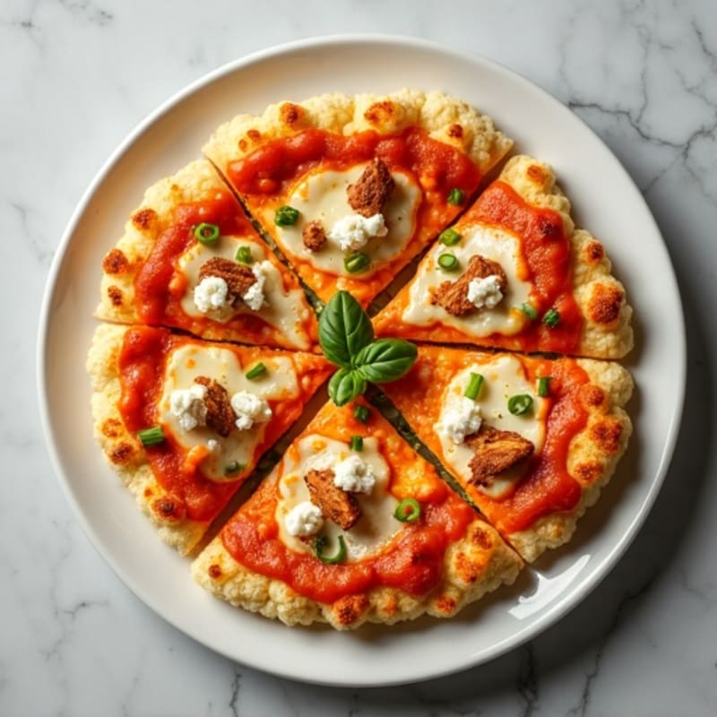 Crispy Buffalo Chicken Cauliflower Crust Pizza