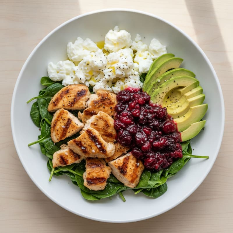 Grilled Chicken and Berry Power Bowl