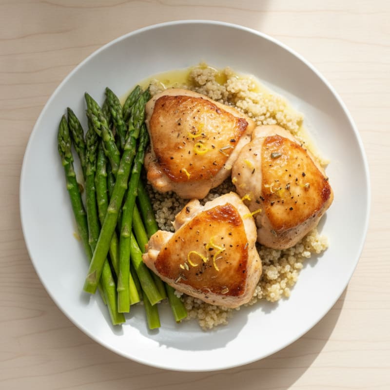 Lemon Herb Roasted Chicken Thighs