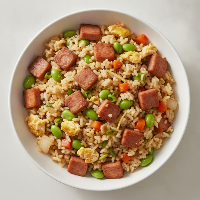 Spam Fried Rice with Vegetables
