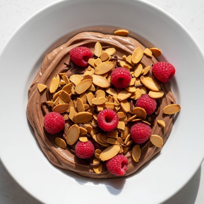 Creamy Greek Yogurt with Chocolate Protein and Toasted Almonds
