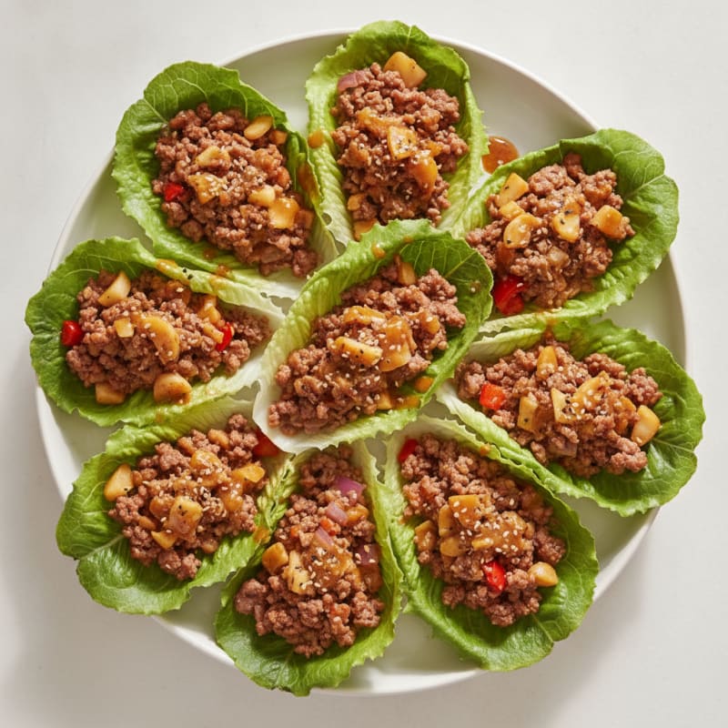 Lean Ground Beef Lettuce Wraps