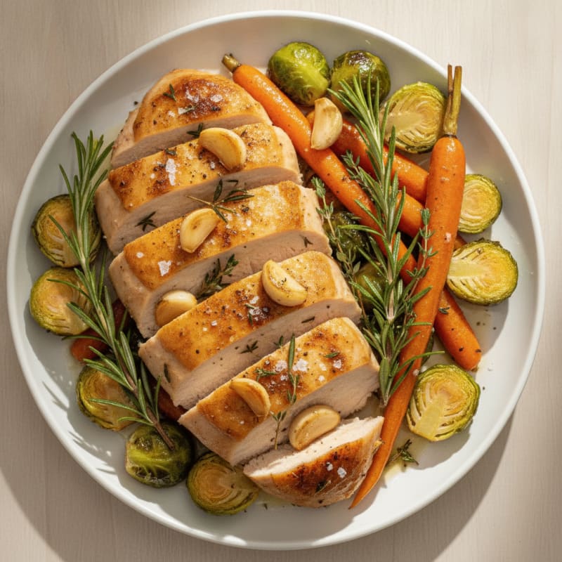 Garlic Herb Roasted Chicken with Vegetables