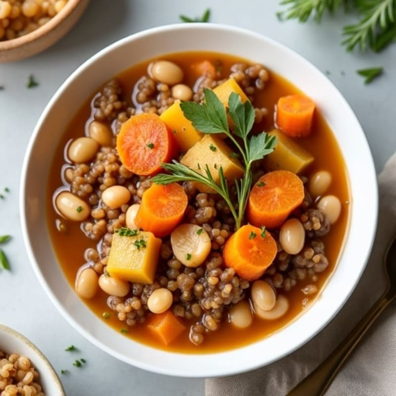 Hearty Root Vegetable Stew with White Beans