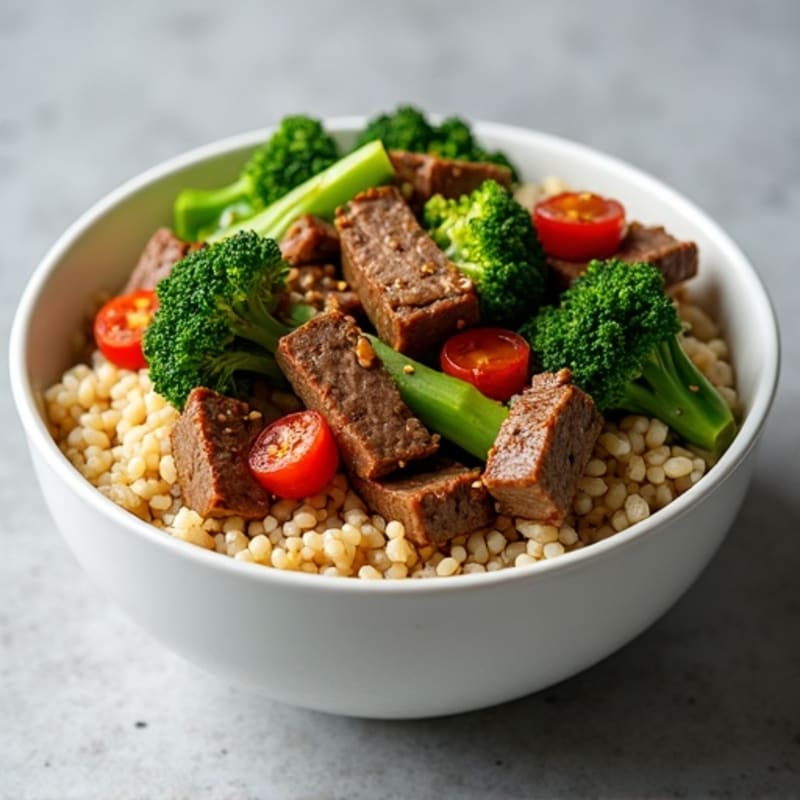 Stir-Fried Beef and Broccoli Rice Bowl