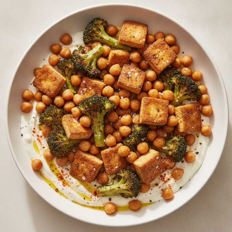Roasted Vegetable and Chickpea Bowl