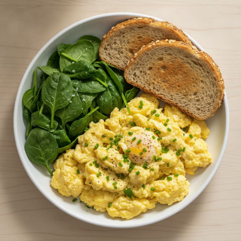 Fluffy Scrambled Eggs with Herbs