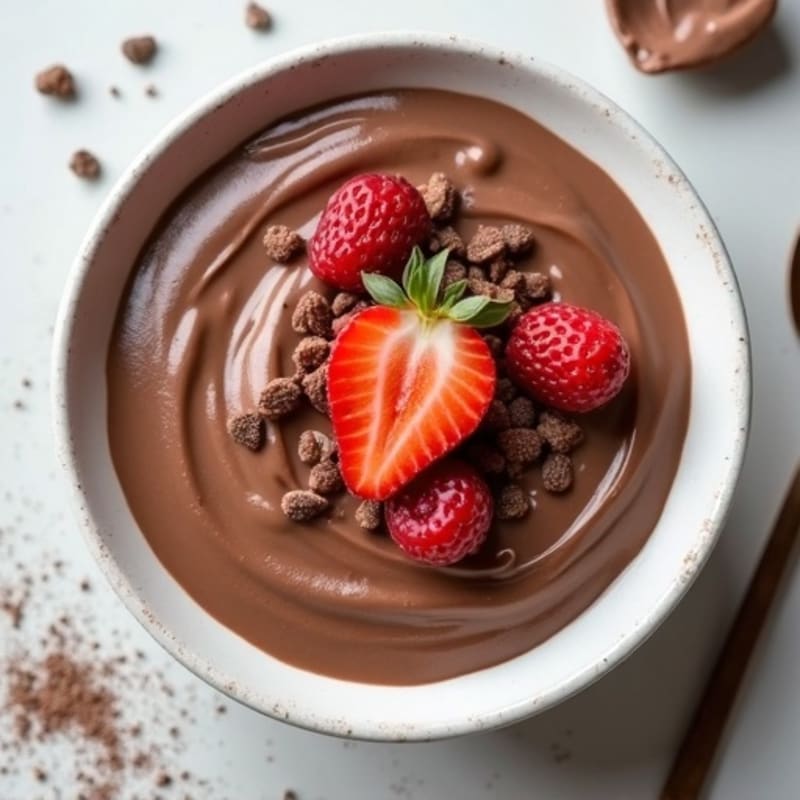 Silky Chocolate Protein Pudding with Chia Seeds
