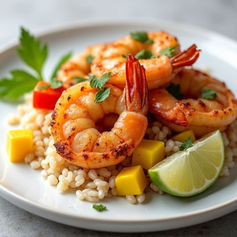 Crispy Seared Shrimp with Zesty Mango Salsa