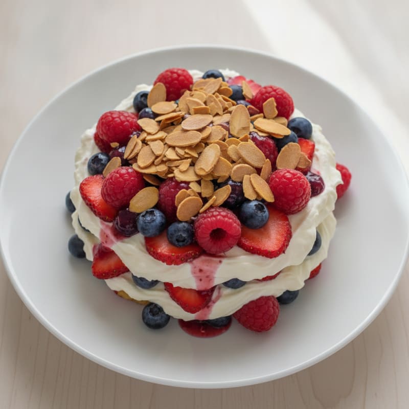 Greek Yogurt Protein Parfait with Mixed Berries