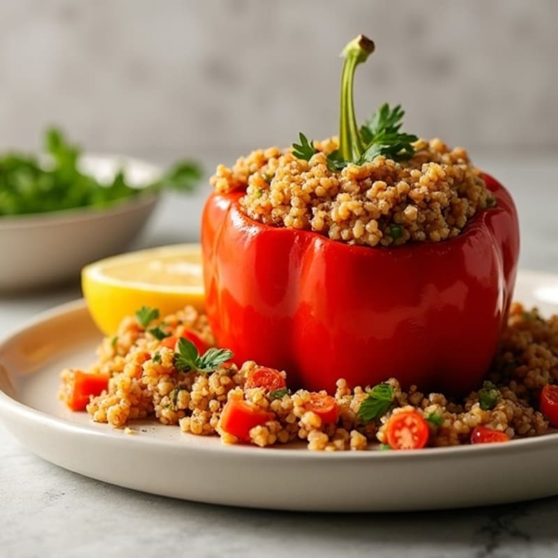 Hearty Baked Ground Turkey Stuffed Bell Peppers