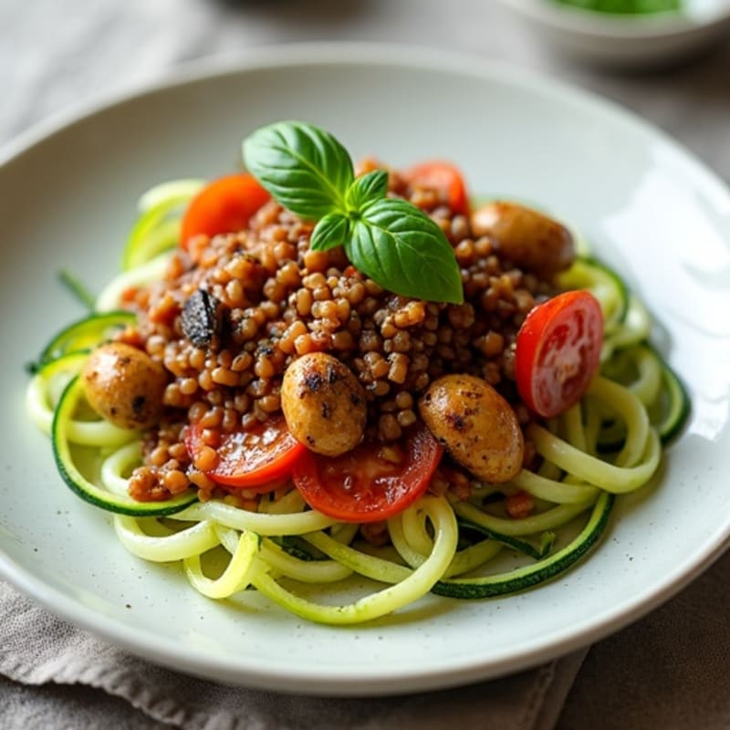Hearty Mushroom Ragu with Zucchini Noodles