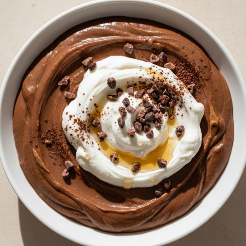 Silky Chocolate Protein Pudding with Greek Yogurt