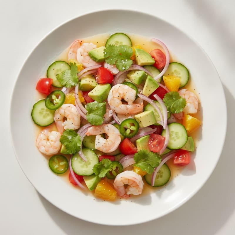 Shrimp and Avocado Ceviche with Citrus Marinade