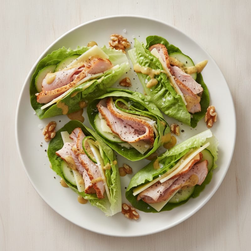 Turkey and Swiss Lettuce Wraps