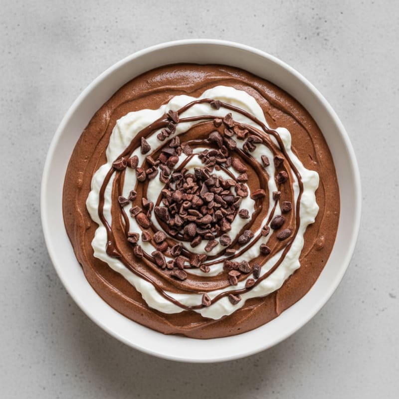 Silky Chocolate Protein Pudding with Greek Yogurt