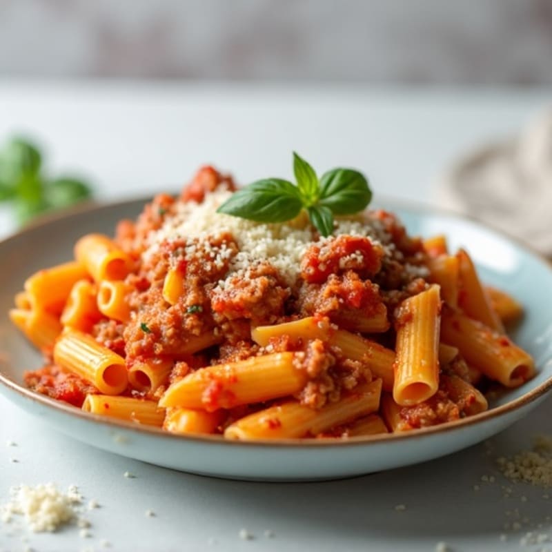 Creamy Baked Ziti with Lean Ground Beef and Ricotta