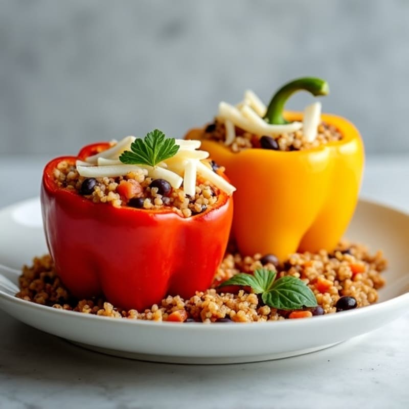 Zesty Quinoa Stuffed Bell Peppers